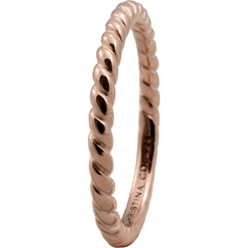 Christina Collect pink gold plated collecting ring - Rope size 49*